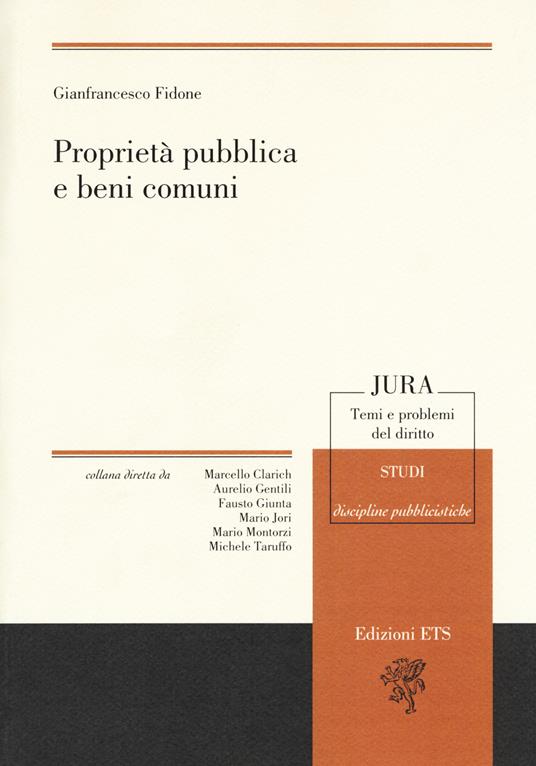 Proprietà pubblica e beni comuni - Gianfrancesco Fidone - copertina