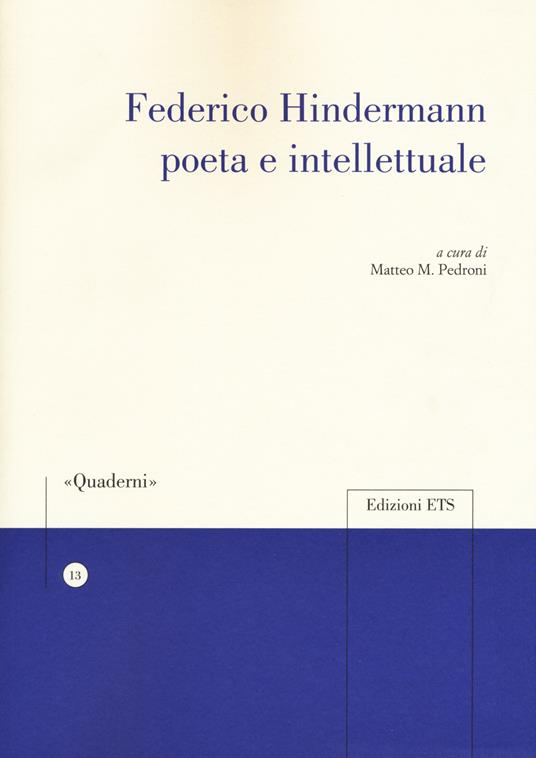 Federico Hindermann poeta e intellettuale - copertina