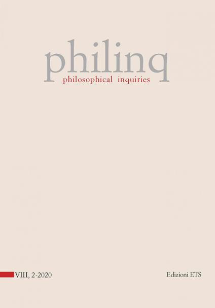 Philinq. Philosophical inquiries (2020). Vol. 2 - copertina