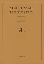 Studi e saggi linguistici (2018). Vol. 1
