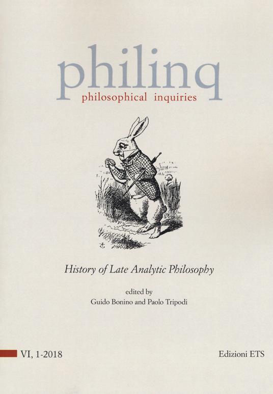 Philinq. Philosophical inquiries (2018). Vol. 1: History of late analytic philosophy - copertina