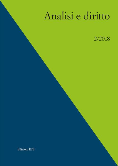 Analisi e diritto (2018). Vol. 2 - copertina