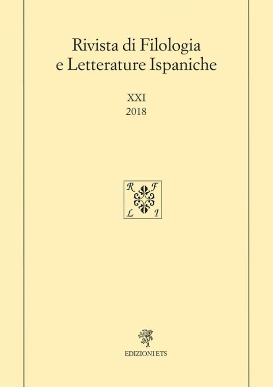 Rivista di filologia e letterature ispaniche (2018). Vol. 21 - copertina
