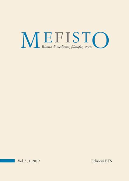 Mefisto. Rivista di medicina, filosofia, storia (2019). Vol. 3 - copertina