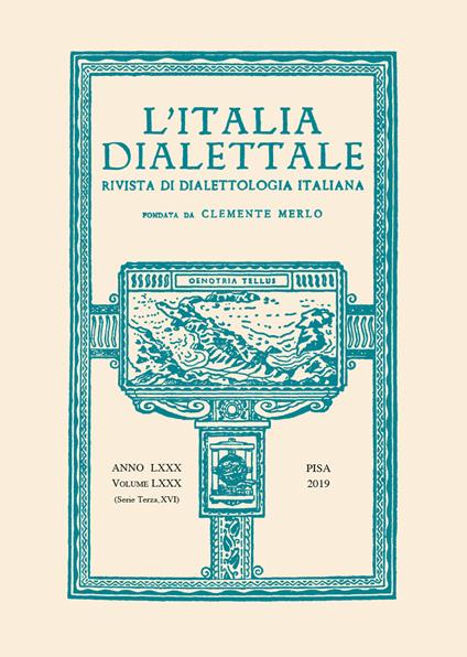 L'Italia dialettale. Rivista di dialettologia italiana (2019). Vol. 79 - copertina