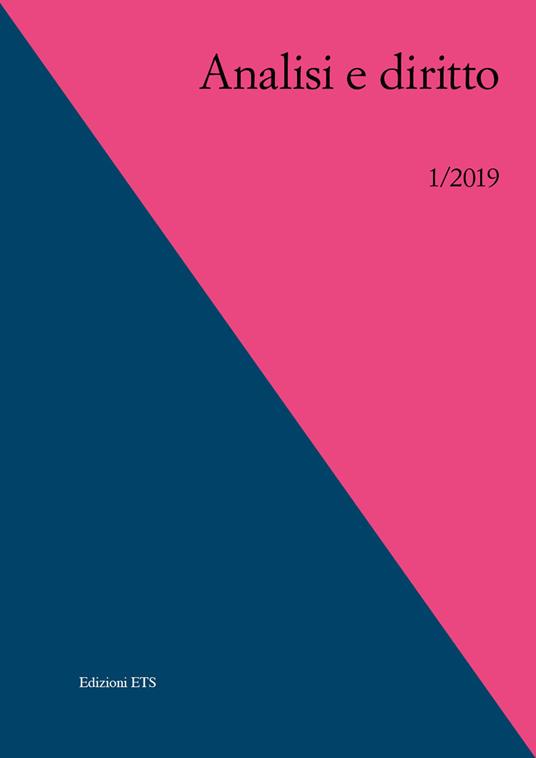 Analisi e diritto (2019). Vol. 1: Riconoscimento e autorizzazione - copertina