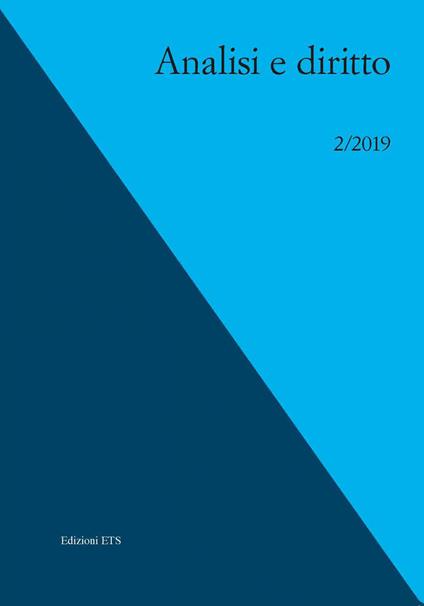 Analisi e diritto (2019). Vol. 2 - copertina