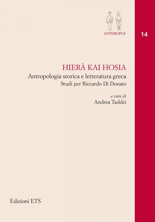 Hierà kai Hosia. Antropologia storica e letteratura greca. Studi per Riccardo Di Donato - copertina