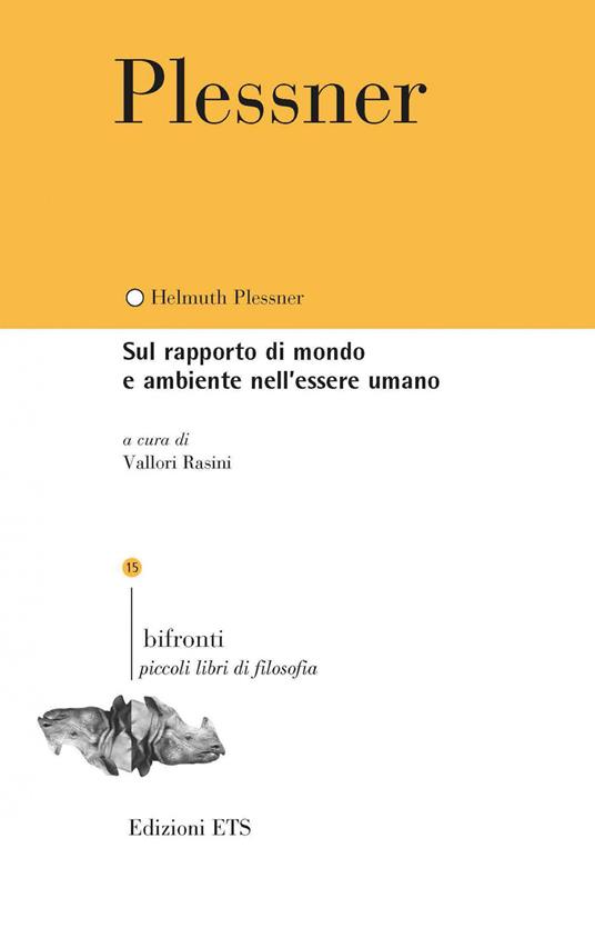 Sul rapporto di mondo e ambiente nell'essere umano - Helmuth Plessner - copertina