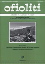 Ofioliti. An international journal on ophiolites and modern oceanic lithosphere (2021). Vol. 46/2