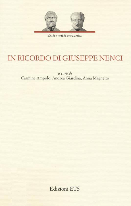 In ricordo di Giuseppe Nenci - copertina