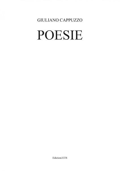 Poesie - Giuliano Cappuzzo - copertina