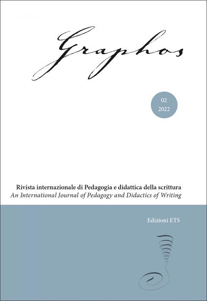 Graphos. Rivista internazionale di pedagogia e didattica della scrittura (2022). Vol. 2 - copertina