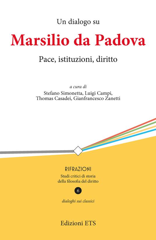 Un dialogo su Marsilio da Padova. Pace, istituzioni, diritto - copertina