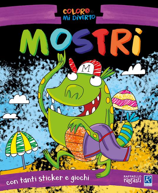 Mostri. Coloro e mi diverto. Con adesivi. Ediz. illustrata - Otello Reali - copertina