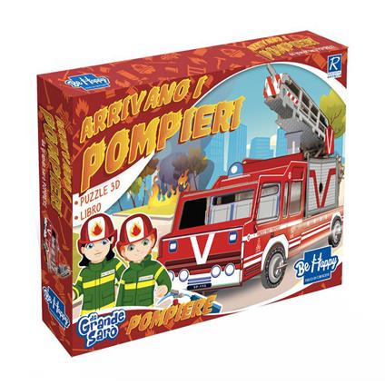 Arrivano i pompieri. Con puzzle 3D - Gabriella Santini - copertina