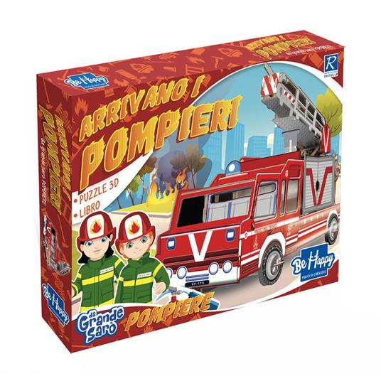 Arrivano i pompieri. Con puzzle 3D - Gabriella Santini - copertina