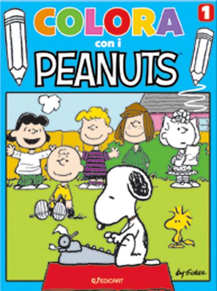Colora con i Peanuts. Ediz. illustrata. Vol. 1: Blu - copertina