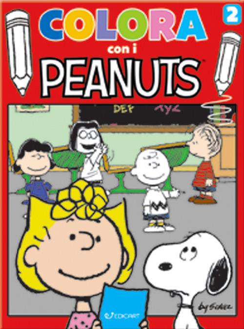 Colora con i Peanuts. Ediz. illustrata. Vol. 2: Rosso - copertina