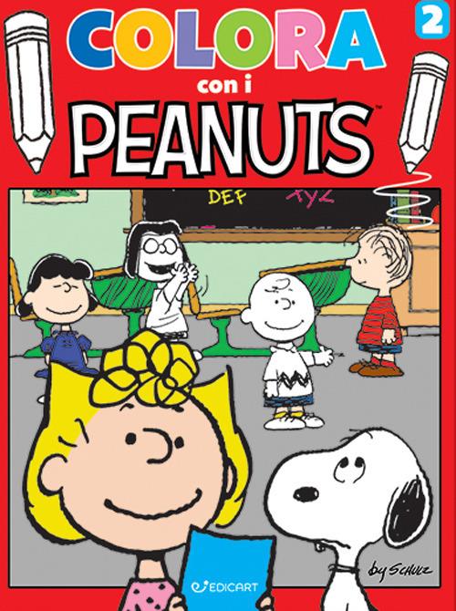 Colora con i Peanuts. Ediz. illustrata. Vol. 2: Rosso - copertina