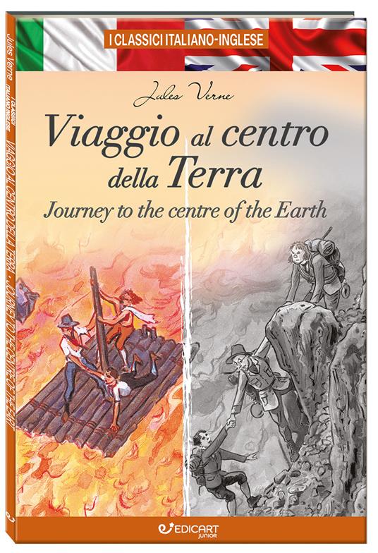 Viaggio al centro della Terra-Journey to the centre of the Earth - Jules Verne - copertina