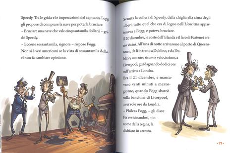 Il giro del mondo in 80 giorni-Viaggio al centro della terra da Jules Verne. Ediz. a colori - Roberto Piumini,Alessandro Gatti - 3