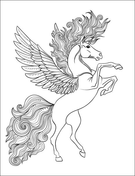 Caleidoscopio da colorare. Magici unicorni. Ediz. illustrata. Con 2 colle glitterate. Con 4 pennarelli - 3