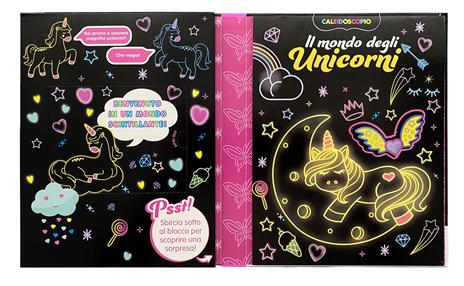 Caleidoscopio. Il mondo degli unicorni. Ediz. illustrata. Con 6 pennarelli neon - 5