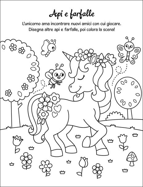 Magici unicorni da colorare. Ediz. illustrata. Con 16 pastelli - 3