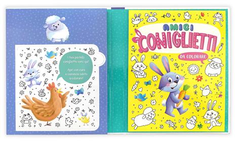 Amici coniglietti da colorare. Ediz. illustrata. Con 12 pastelli - 2