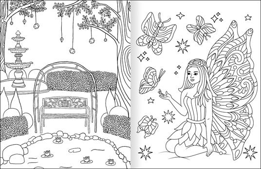 Fatine scintillanti. Libro da colorare. Ediz. illustrata. Con 750 brillantini adesivi - 2