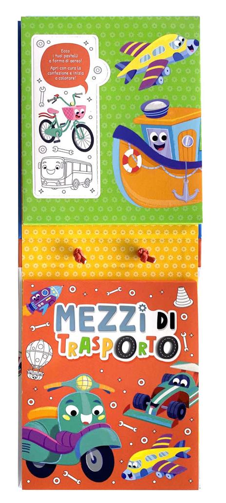 Mezzi di trasporto. Ediz. illustrata. Con 5 pastelli colorati - 5