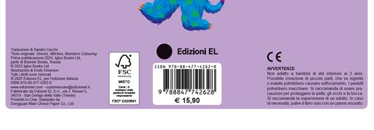 Fantasmi, streghe, mostri da colorare. Ediz. illustrata. Con 10 pastelli impilabili - 5