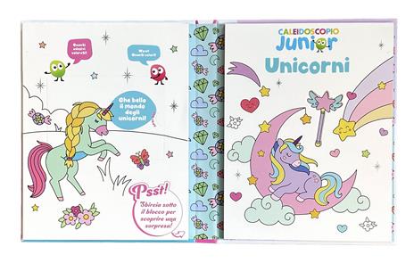 Caleidoscopio junior. Unicorni. Ediz. illustrata. Con 5 pennarelli colorati. Con Adesivi - 2