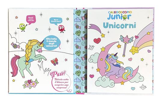 Caleidoscopio junior. Unicorni. Ediz. illustrata. Con 5 pennarelli colorati. Con Adesivi - 2