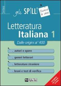 Letteratura italiana. Vol. 1: Dalle origini al '400. - Sabrina Torno,Giuseppe Vottari - copertina