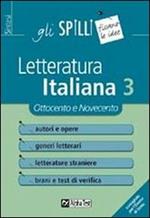 Letteratura italiana. Vol. 3: Ottocento e Novecento.