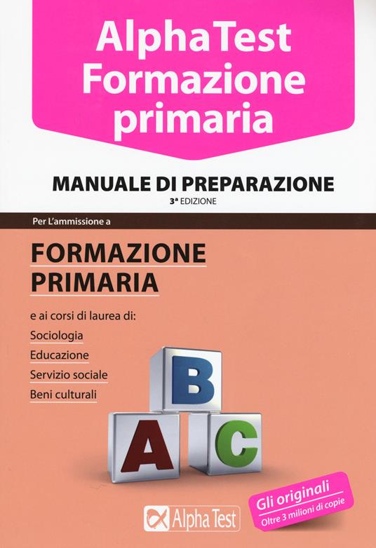 Alpha Test. Formazione primaria. Manuale di preparazione - copertina