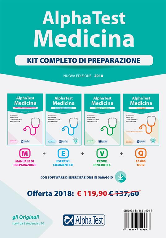 Alpha Test. Medicina. Kit completo di preparazione. Con software di simulazione - copertina