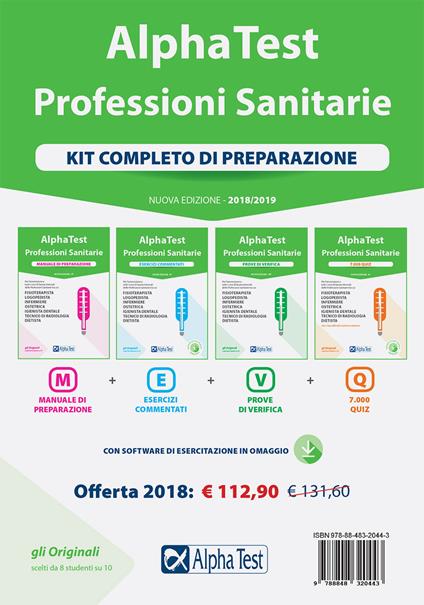 Alpha Test. Professioni sanitarie. Kit completo di preparazione. Con Contenuto digitale per download e accesso online - Stefano Bertocchi,Doriana Rodino,Alberto Sironi - copertina