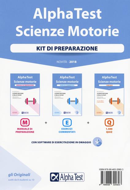 Alpha Test. Scienze motorie. Kit di preparazione. Nuova ediz. Con Contenuto digitale per download e accesso online - Massimiliano Bianchini,Valeria Balboni,Giovanni De Bernardi - copertina