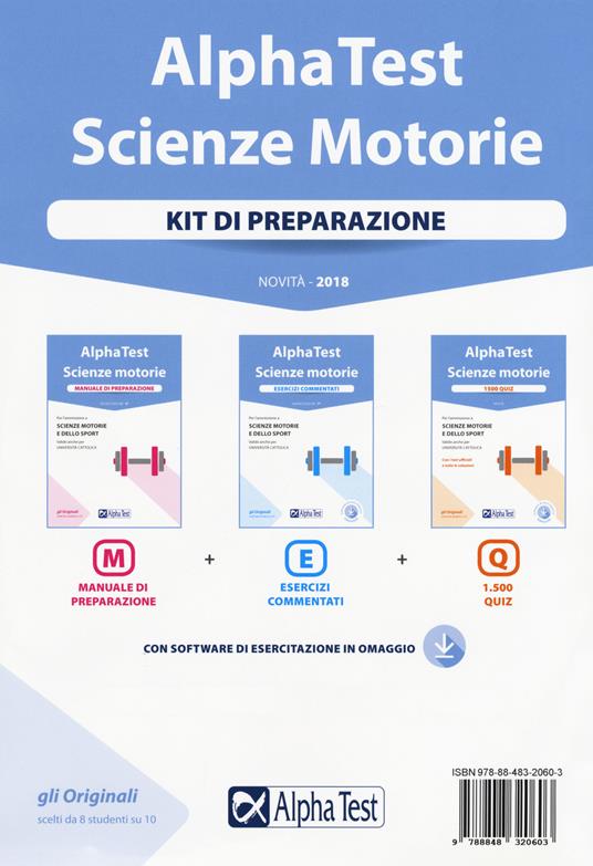 Alpha Test. Scienze motorie. Kit di preparazione. Nuova ediz. Con Contenuto digitale per download e accesso online - Massimiliano Bianchini,Valeria Balboni,Giovanni De Bernardi - copertina