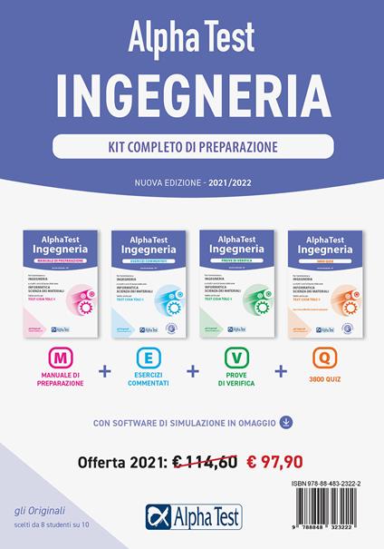 Alpha Test plus. Ingegneria. Kit completo di preparazione. Nuova ediz. Con software di simulazione - copertina