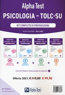 Alpha Test. Psicologia. TOLC-SU. Kit di completo di preparazione