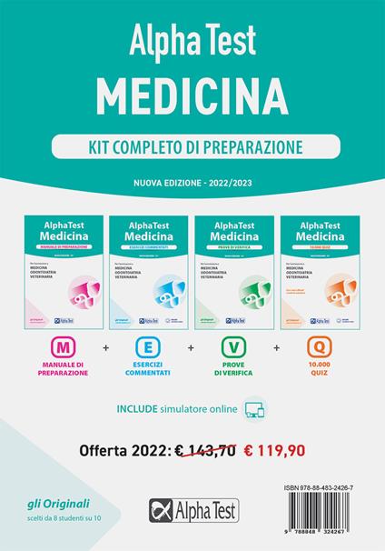 Alpha Test. Medicina. Kit completo di preparazione. Nuova ediz. Con software di simulazione - copertina