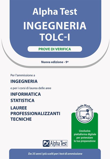 Alpha Test. Ingegneria. TOLC-I. Prove di verifica. Con MyDesk - Bertocchi,Sironi - copertina