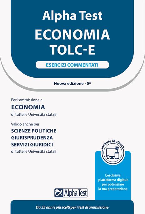 Alpha Test plus. Economia. TOLC-E. Kit di preparazione. Con espansione online - 4