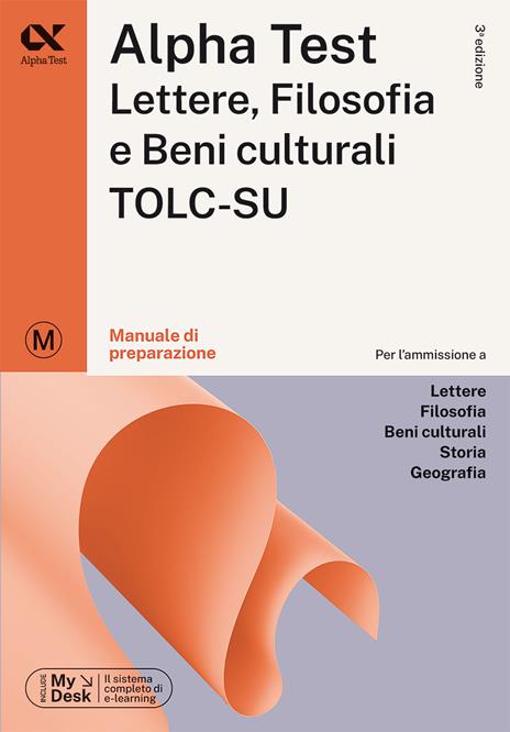 Alpha Test Lettere, Filosofia e Beni Culturali TOLC-SU. Manuale di preparazione - Paola Borgonovo,Mattia Goffetti,Fausto Lanzoni - copertina