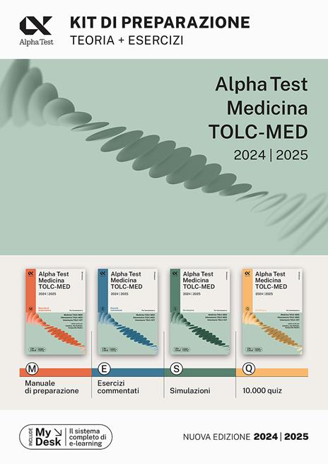 Alpha Test. Medicina. TOLC-MED. Kit di preparazione. Teoria + esercizi. Con MyDesk - copertina