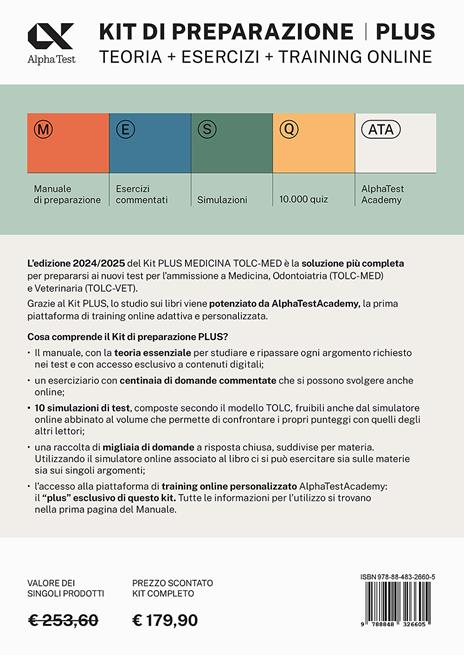 Alpha Test. Medicina. TOLC-MED. Kit di preparazione Plus. Teoria + esercizi + training online. Con AlphaTestAcademy. Con MyDesk - 2